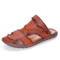 Men Stitching Anti-collision Toe Slip Resistant Slip On Casual Sandals
