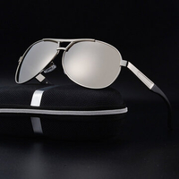 Men Summer Metal Frame Polarized Sunglasses Outdoor Driving HD Anti-UV Glasses