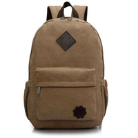 Men Vintage Canvas Laptop Backpack Travel Camping Shoulder Bags