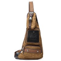 Men Vintage Casual Chest Bag Retro Shoulder Bag Leisure Crossbody Bag