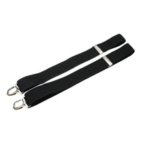 Men Women 4 Clips Black No Cross-strap Suspenders