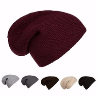 Men Women Baggy Beanie Oversize Winter Hat Ski Slouchy Skull Cap