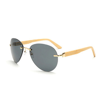 Men Women Bamboo Legs Retro Sunglasses Outdoor Spring Hinge Big Frame Goggle Eyeglasses
