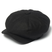 Men Women Black Gatsby Cap Newsboy Hat Beret Duckbill Golf Driving Flat Cabbie Hat