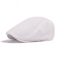 Men Women Breathable Mesh Beret Cap Cotton Travel Sun Hat Forward Cap