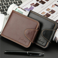 Men Women Business Casual PU Leather Hasp Card Holders Wallet Purses
