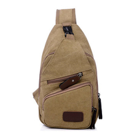 Men Women Canvas Casual Shoulder Bag Chest Bags Portable Crossbody Bags