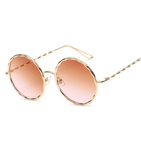 Men Women Classic Vintage Round Metal Anti-UV Sunglasses Strong Impact HD Lens Visor Eyewear
