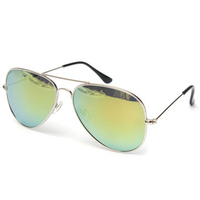 Men Women Cool Metal Frame Sunglasses Colorful Silver Mirror Shades Glasses