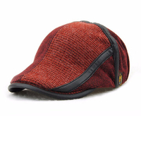 Men Women Cotton Knitting Newsboy Beret Caps Casual Outdoors Peaked Hat