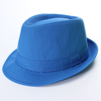 Men Women Fluorescent Jazz Hat Neon Panama Fedora Trilby Cowboy Cap Sun Beach Hat