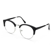 Men Women Retro Nerd Glasses Clear Lens Eyewear Retro Round Metal Frame Glasses