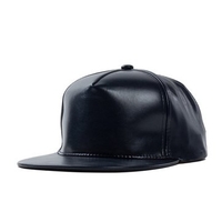 Men Women Solid Trucker PU Leather Snapback Baseball Cap Sports Outdoor Hats