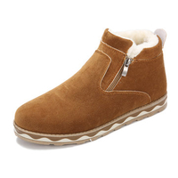 Men Zipper Plush Lining Boots