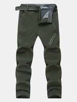 Mens Big Size Outdoor Durable Thick Lining Warm Water-repellent Breathable Sport Pants