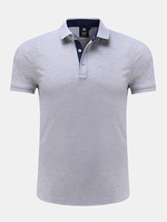 Mens Brief Style Solid Color Tops Turn-down Collar Short Sleeve Casual Cotton Polo Shirt