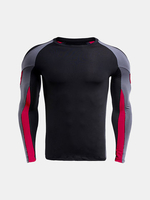 Mens Casual Contrast Color Printing Fitness Tight T-shirt Breathable Training Tops