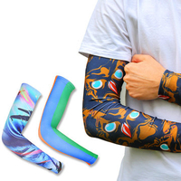 Mens Cool Sport Anti-UV Arm Warmer Long Cuff Outdoor Riding Sunscreen Arm Guard Tattoo Arm Sleeve