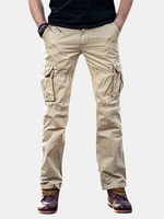 Mens Cotton Cargo Pants Outdoor Trousers with Muti-Pockets
