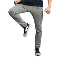 Mens Cotton Casual Jogging Sport Trousers Zipper Pocket Slim Fit Pencil Pants