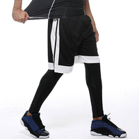 Mens Elastic Waist Breathable Perspiration Jogging Basketball Fitness Casual Sport Shorts