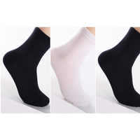 Mens Fall Winter Cotton Solid Color Deodorant Breathable Six Pairs Package Casual Socks