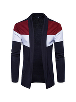 Mens Fall Winter knitting Hit color Striped Casual Cardigans