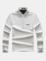 Mens Fashion Button Crew Neck Long Sleeve Casual T-shirt
