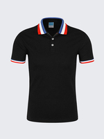 Mens Fashion Casual Solid Color Lapel Polo Shirt Short Sleeve T-shirt