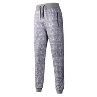 Mens Fashion Design Sportwear Elastic Waist Drawstring Polyester Casual Sport Pants