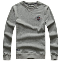 Mens Fashion Thicken Crew Neck Long Sleeve Cotton Casual Sweatshirt