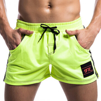 Mens Leather Elastic Waist Drawstring Home Shorts Jogging Fitness Sport Casual Shorts
