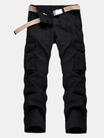 Mens Multi-pocket Casual Cotton Cargo Pants