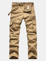 Mens Multi-pocket Cotton Cargo Pants