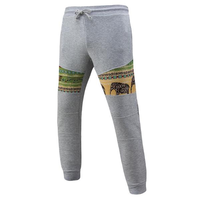 Mens National Style Printing Casual Pants Drawstring Sport Long Trousers