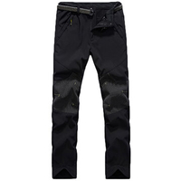 Mens Outdoor Soft Shell Warm Fleece Windproof Sport Pants