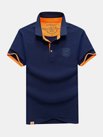 Mens Polo Shirt Turndown Collar Short Sleeve Solid Color Spring Summer Casual Tops