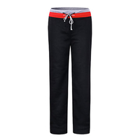 Mens Polyester Solid Color Loose Long Trousers Sports Leisure Pants