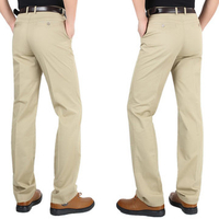 Mens Pure Cotton Casual Straight-Leg Pants Thin Pants