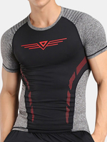 Mens Quick-drying Breathable Skinny Fit Tops Fitness Training Jogging Sport T-shirt