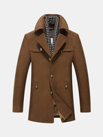 Mens Scarf Casual Trench Coat