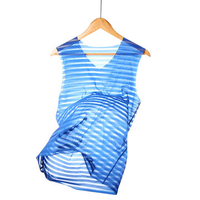 Mens Sexy Visible Ice Silk Non-trace Breathable Vest Quick-drying Fitness Skinny Fit Sport Tank Tops