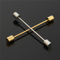 Mens Silver Gold Necktie Tie Clip Bar Clasp Cravat Pin Skinny Collar Brooch
