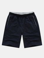 Mens Spring Summer Elastic Waist Drawstring Solid Color Jogging Casual Sports Shorts