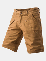 Mens Spring Summer Fashion Solid Color Regular Fit Casual Cotton Shorts