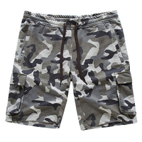Mens Summer Cotton Drawstring Camo Printed Knee Length Slim Fit Casual Shorts