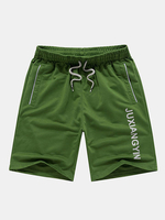 Mens Summer Elastic Waist Drawstring Casual Sports Beach Breathable Loose Fit Shorts