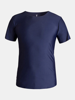 Mens Summer Ice Silk Breathable Comfortable Solid Color Casual T-shirt Sport Tops
