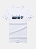 Mens Summer Stylish Cotton Letter Printed Tee Top O-neck Short Sleeve Casual T-shirt