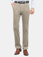 Mens Thick Warm Corduroy Casual Business Straight Pants